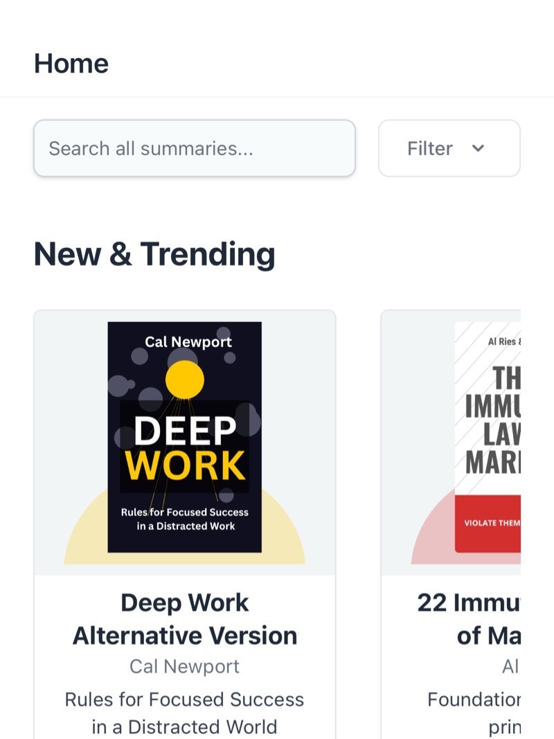 Book Summaries Web-App
