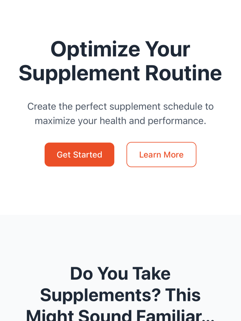 Supplement Scheduling App